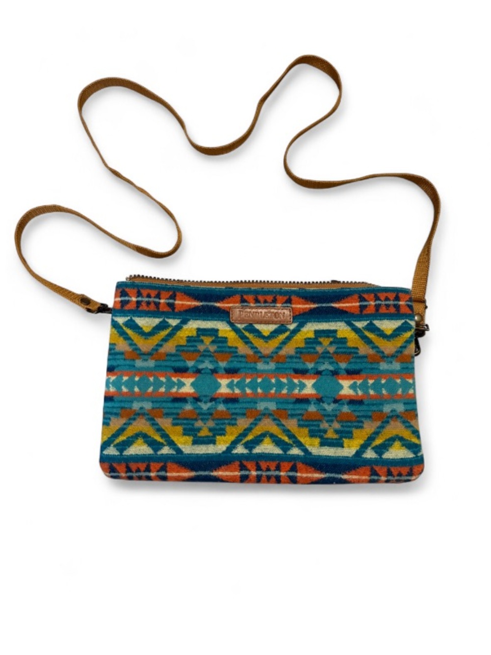 Pendleton Turquoise Alto Mesa Three Pocket Crossbody Bag